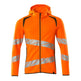 Mascot Accelerate Safe Hoodie with Zipper #colour_hi-vis-orange-moss-green