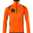 Mascot Accelerate Safe Microfleece Jacket with Half Zip #colour_hi-vis-orange-dark-navy