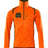Mascot Accelerate Safe Microfleece Jacket with Half Zip #colour_hi-vis-orange-moss-green