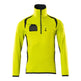 Mascot Accelerate Safe Microfleece Jacket with Half Zip #colour_hi-vis-yellow-dark-navy