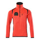 Mascot Accelerate Safe Microfleece Jacket with Half Zip #colour_hi-vis-red-dark-navy