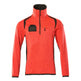 Mascot Accelerate Safe Microfleece Jacket with Half Zip #colour_hi-vis-red-dark-anthracite
