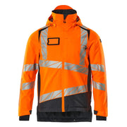 Mascot Accelerate Safe Winter Jacket with CLIMascot #colour_hi-vis-orange-dark-navy