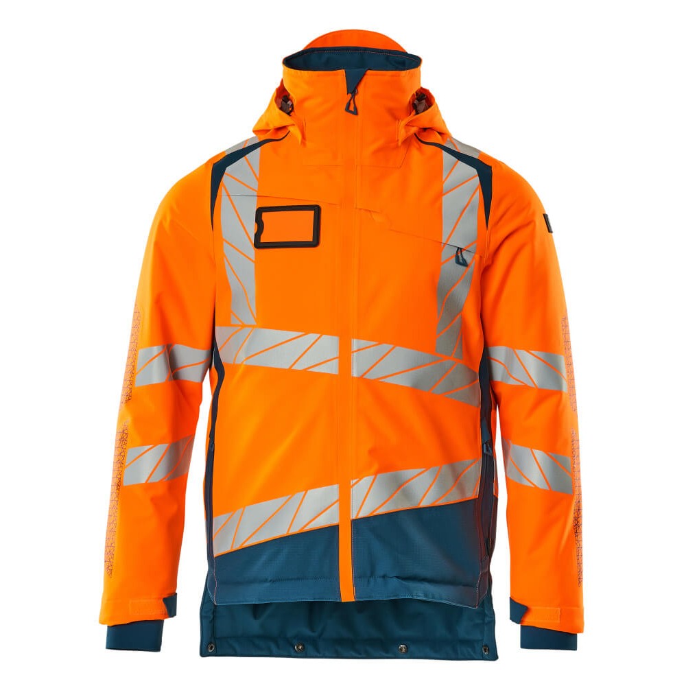 Mascot Accelerate Safe Winter Jacket with CLIMascot #colour_hi-vis-orange-dark-petroleum