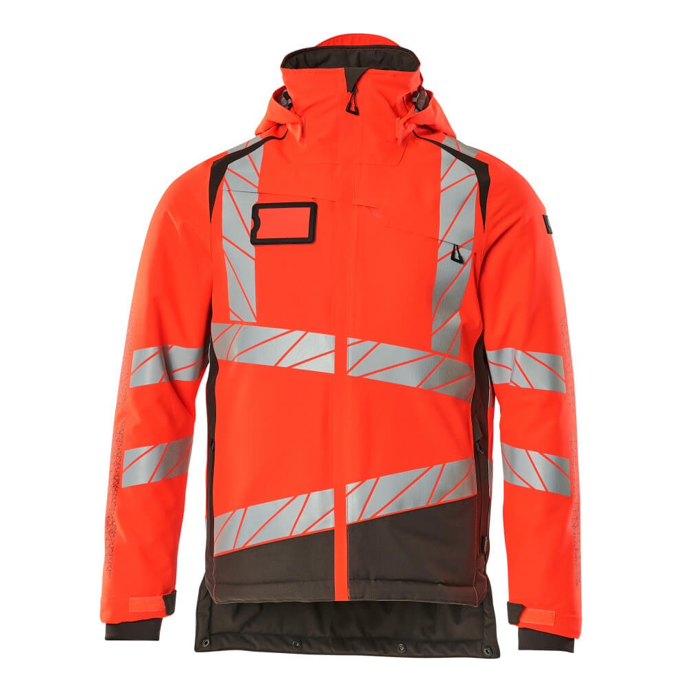 Mascot Accelerate Safe Winter Jacket with CLIMascot #colour_hi-vis-red-dark-anthracite