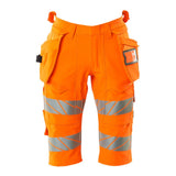 Mascot Accelerate Safe Stretch Shorts with Holster Pockets #colour_hi-vis-orange