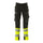 Mascot Accelerate Safe Ultimate Stretch Trousers with Thigh Pockets - Black/Hi-Vis Yellow #colour_black-hi-vis-yellow
