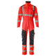 Mascot Accelerate Safe Boilersuit with Kneepad Pockets #colour_hi-vis-red-dark-navy