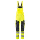 Mascot Accelerate Safe Bib & Brace with Kneepad Pockets - Hi-Vis Yellow/Dark Navy #colour_hi-vis-yellow-dark-navy