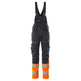 Mascot Accelerate Safe Bib & Brace with Kneepad Pockets #colour_dark-navy-hi-vis-orange