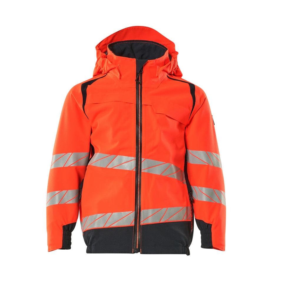 Mascot Accelerate Safe Lightweight Outer Shell Jacket #colour_hi-vis-red-dark-navy