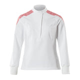 Mascot Food & Care Ladies Fit Ultimate Stretch Smock #colour_white-traffic-red