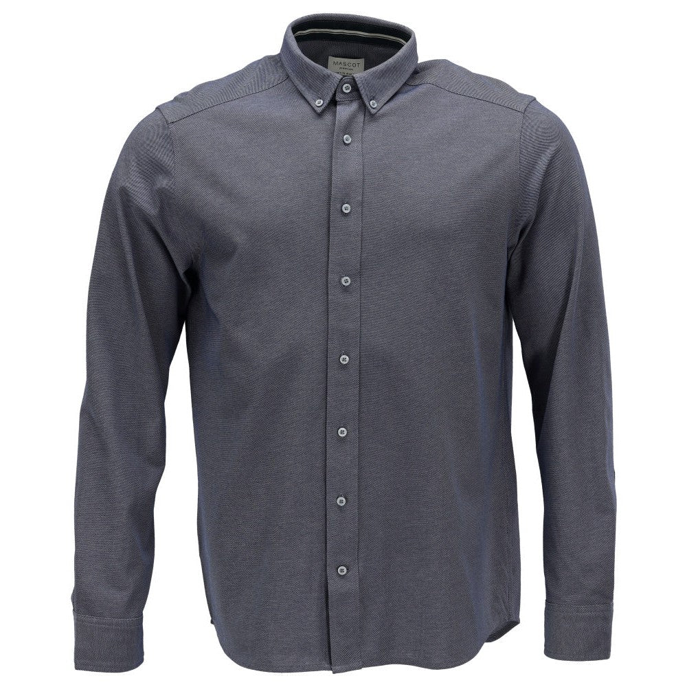 Mascot Frontline Modern Fit Stretch Shirt #colour_blue-flecked
