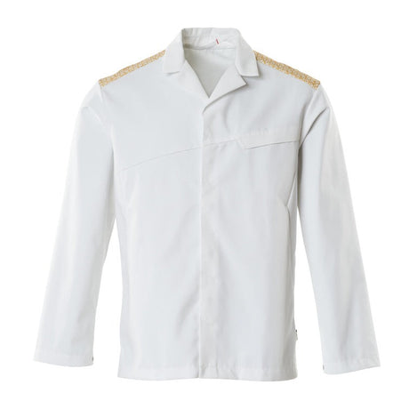 Mascot Food & Care Jacket #colour_white-curry-gold
