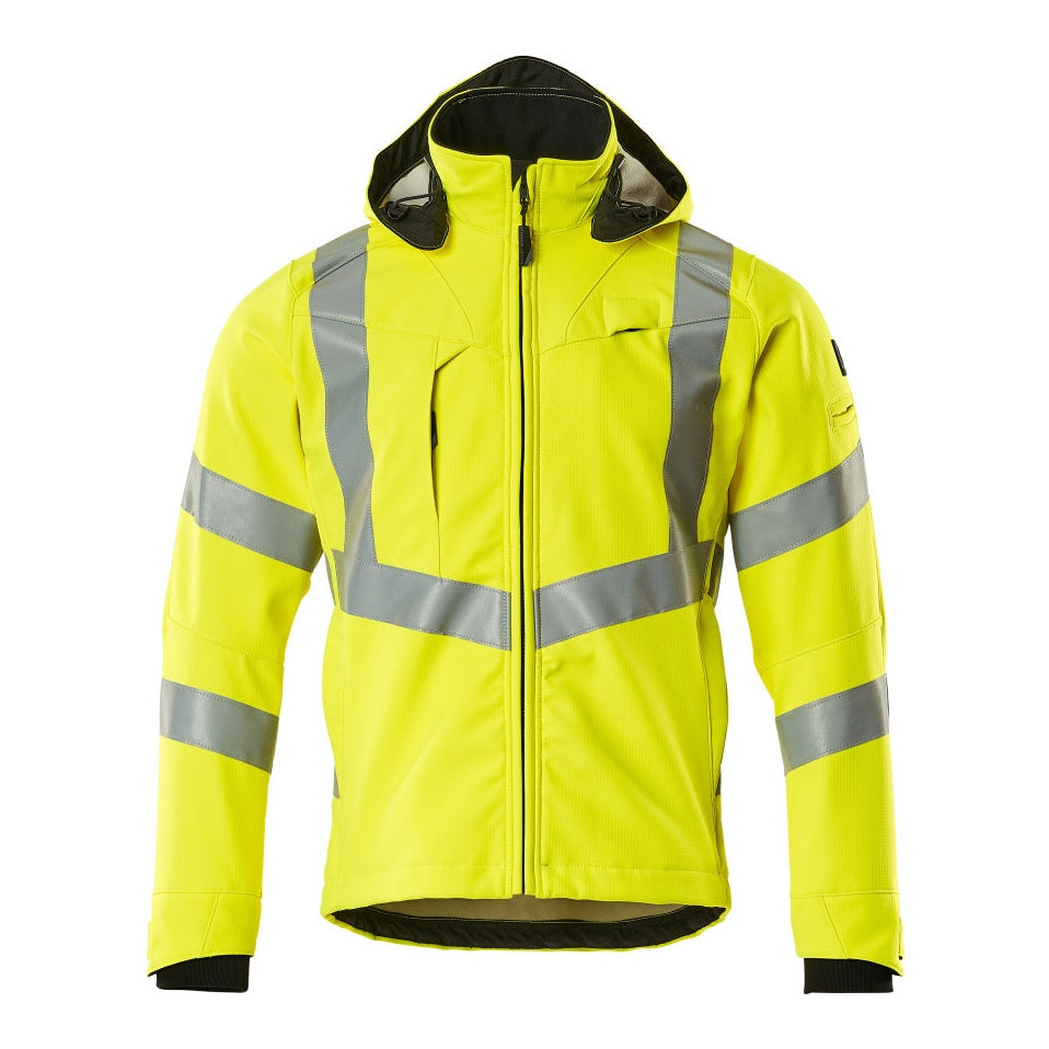 Mascot Safe Supreme Blackpool Softshell jacket #colour_hi-vis-yellow