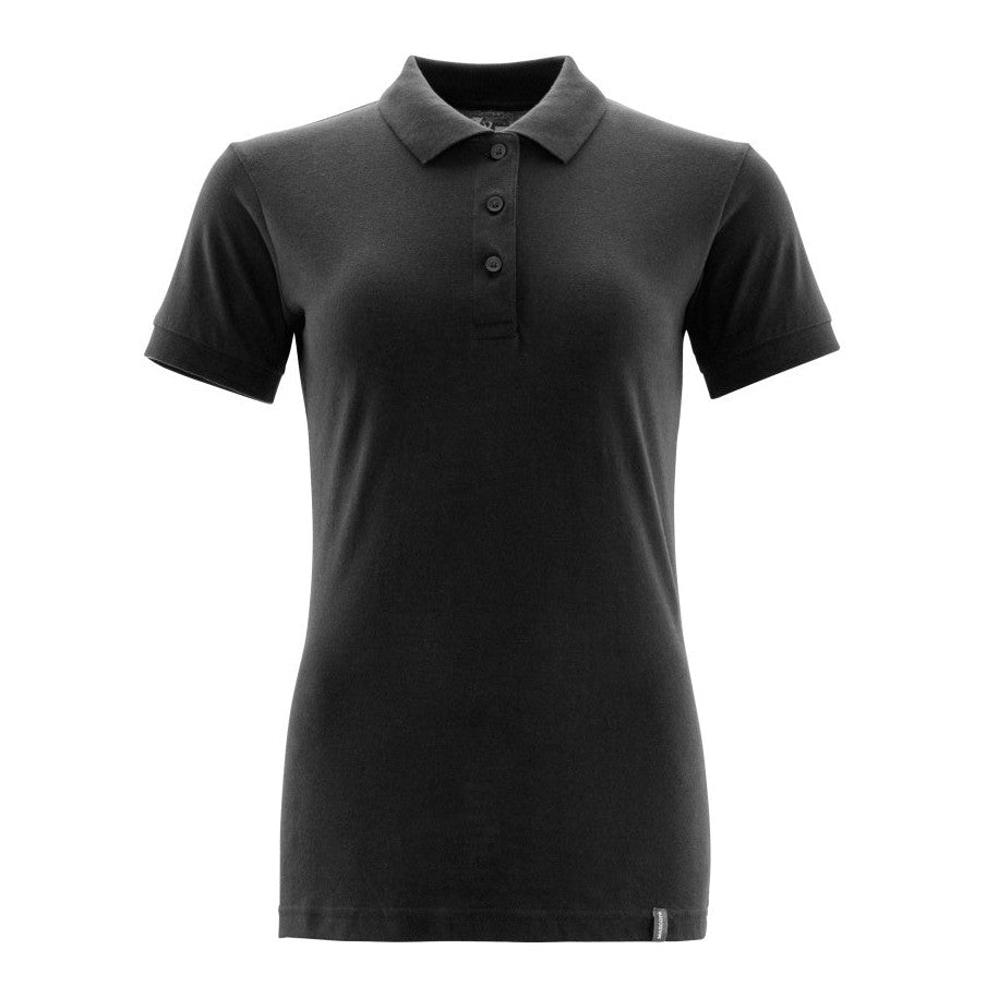 Mascot Crossover Ladies Fit Polo Shirt #colour_deep-black