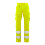Mascot Safe Light Thigh Pocket Trousers #colour_hi-vis-yellow