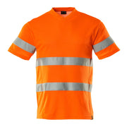 Mascot Safe Classic Modern Fit V-Neck T-Shirt #colour_hi-vis-orange