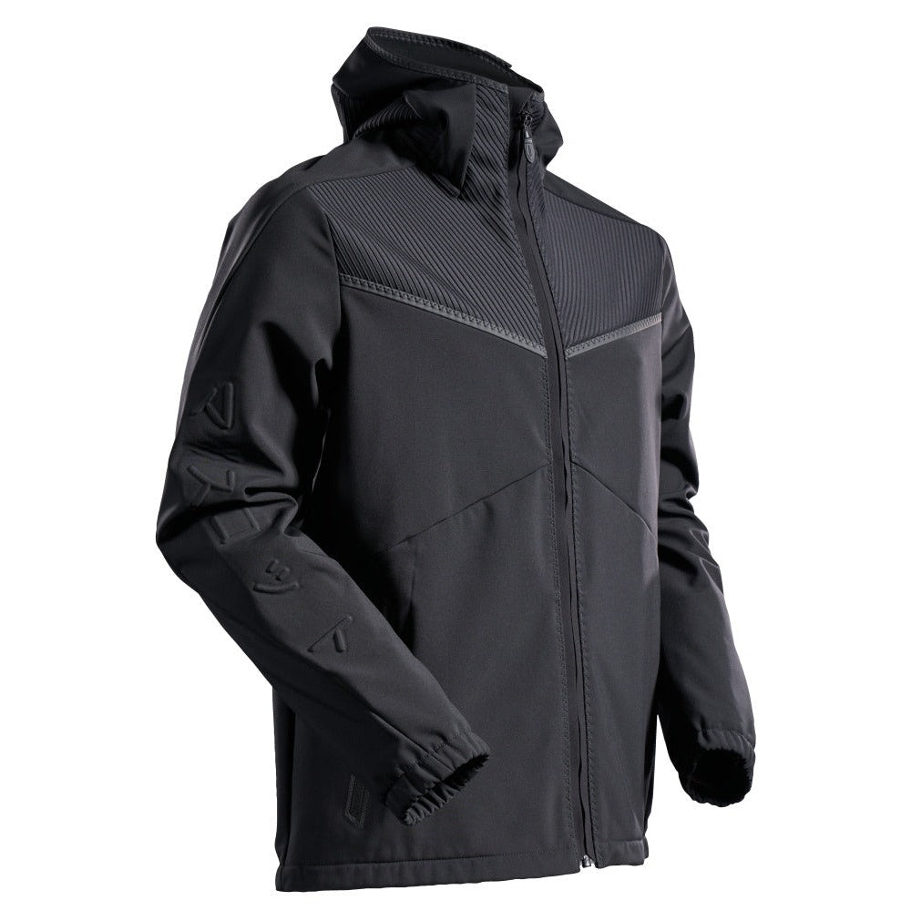 Mascot Customized Softshell Jacket with Hood #colour_black