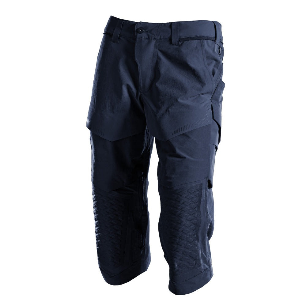 Mascot Customized Craftsmen's 3/4 Trousers with Kneepad Pockets - Dark Navy #colour_dark-navy