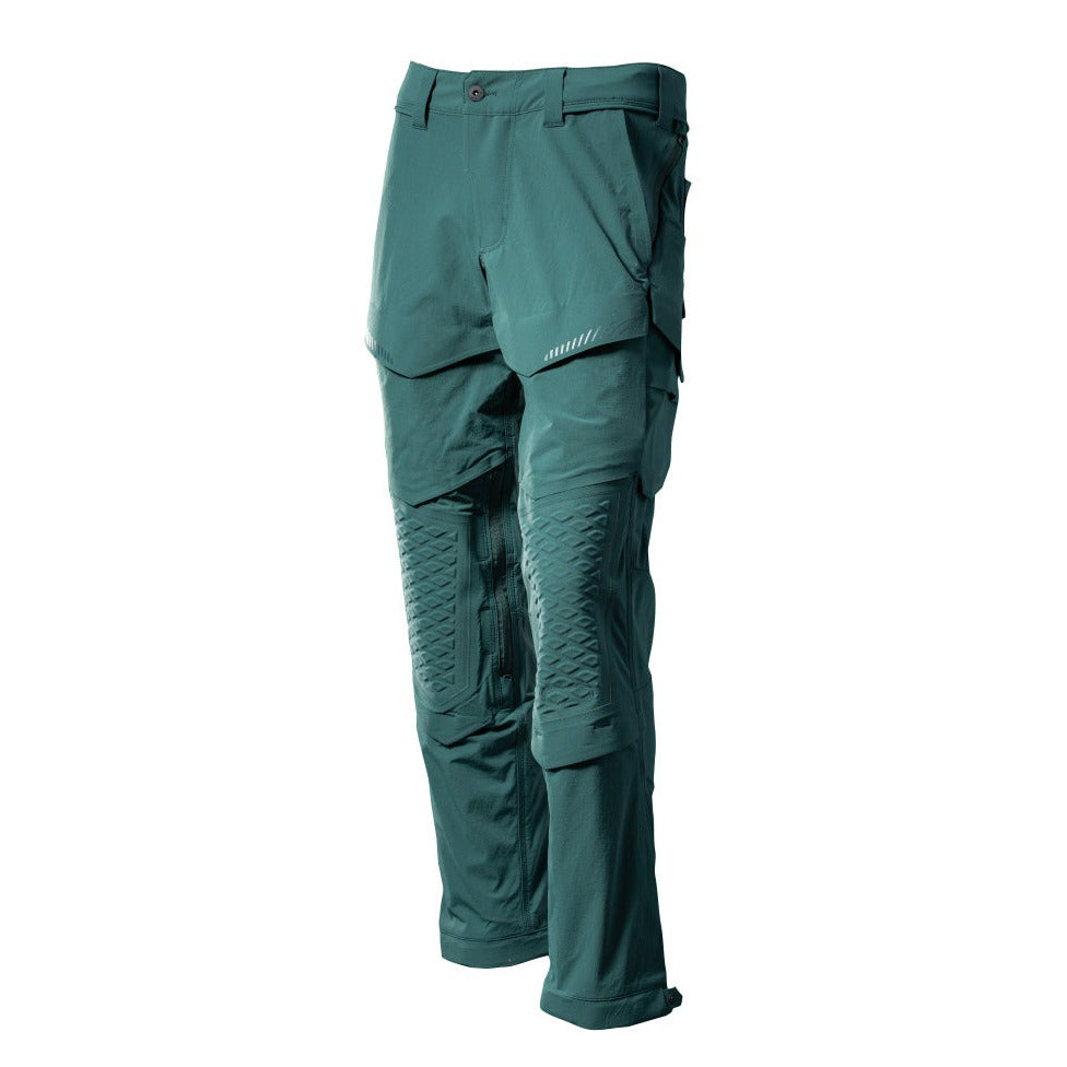 Mascot Customized Stretch Trousers with Kneepad Pockets - Forest Green #colour_forest-green