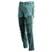 Mascot Customized Stretch Trousers with Kneepad Pockets - Light Forest Green/Forest Green #colour_light-forest_green-forest-green