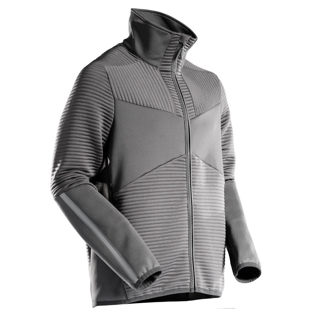 Mascot Customized Microfleece with Zipper #colour_stone-grey