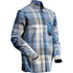 Mascot Customized Checked Flannel Shirt #colour_dark-navy-checked