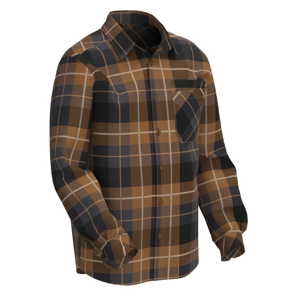 Mascot Customized Checked Flannel Shirt #colour_nut-brown-checked