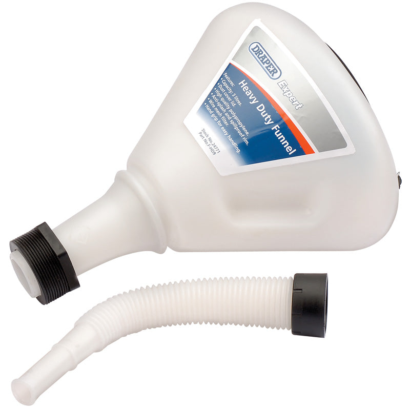 Draper 230mm /3L Polypropylene Funnel