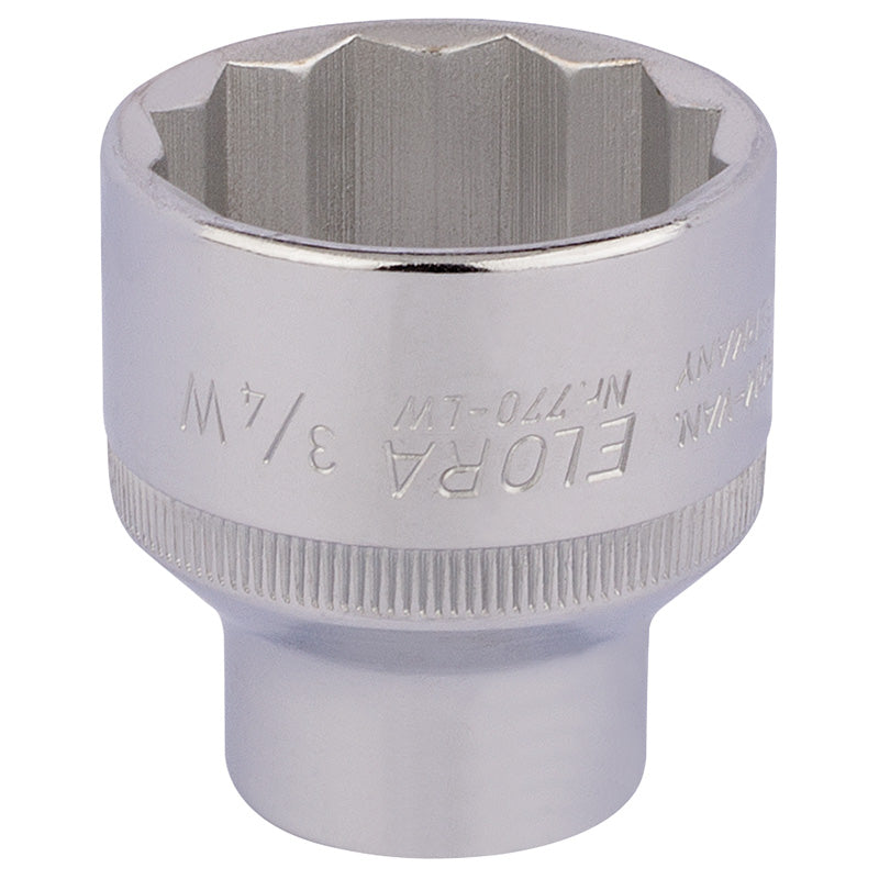Draper 3/4" 1/2" Sq. Dr. Elora Whitworth Bi-Hexagon Socket