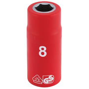 Draper 1/4" Sq. Dr. Fully Insulated VDE Socket (8mm)