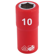 Draper 1/4" Sq. Dr. Fully Insulated VDE Socket (10mm)