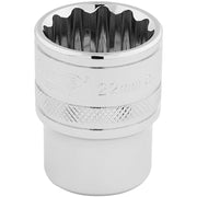 Draper 1/2" Square Drive HI-TORQ® 12 Point Socket (22mm)