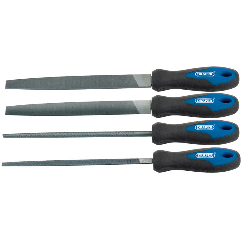 Draper 200mm Soft Grip Engineers File Set (4 Piece)