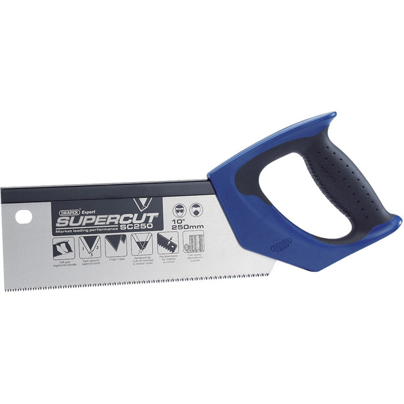 Draper Expert Supercut&#174; 250mm/10" Soft Grip Hardpoint Tenon Saw- 11tpi/12ppi