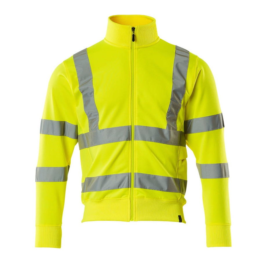 Mascot Safe Classic Maringa Zipped Sweatshirt #colour_hi-vis-yellow