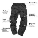 GS Workwear Men's Cargo Combat Work Trousers with Knee Pad Pockets