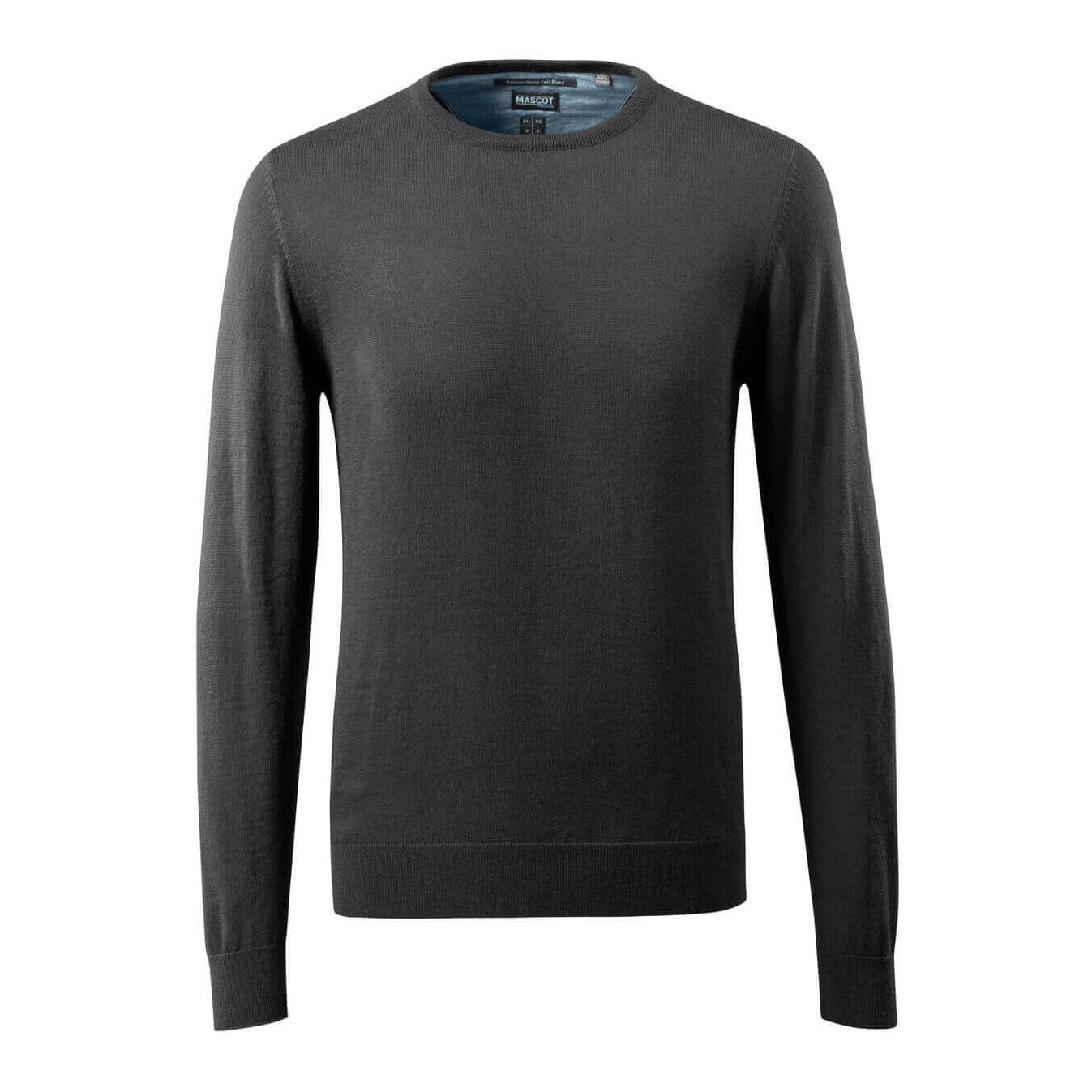 Mascot Frontline Merino Wool Knitted Round Neck Jumper #colour_black