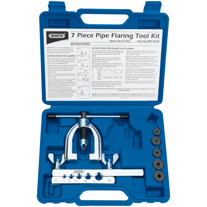 Draper Brake Pipe Flaring Kit (7 piece)