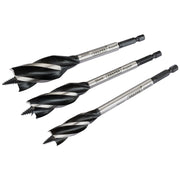 Draper 4 Fluted 165mm Auger Bit Set (3 Piece)