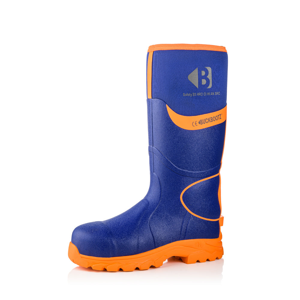 Buckbootz BBZ8000 High Visibility Neoprene/Rubber Safety Wellington Boots