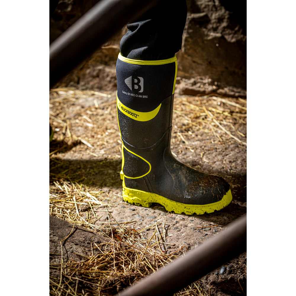 Buckbootz BBZ8000 High Visibility Neoprene/Rubber Safety Wellington Boots