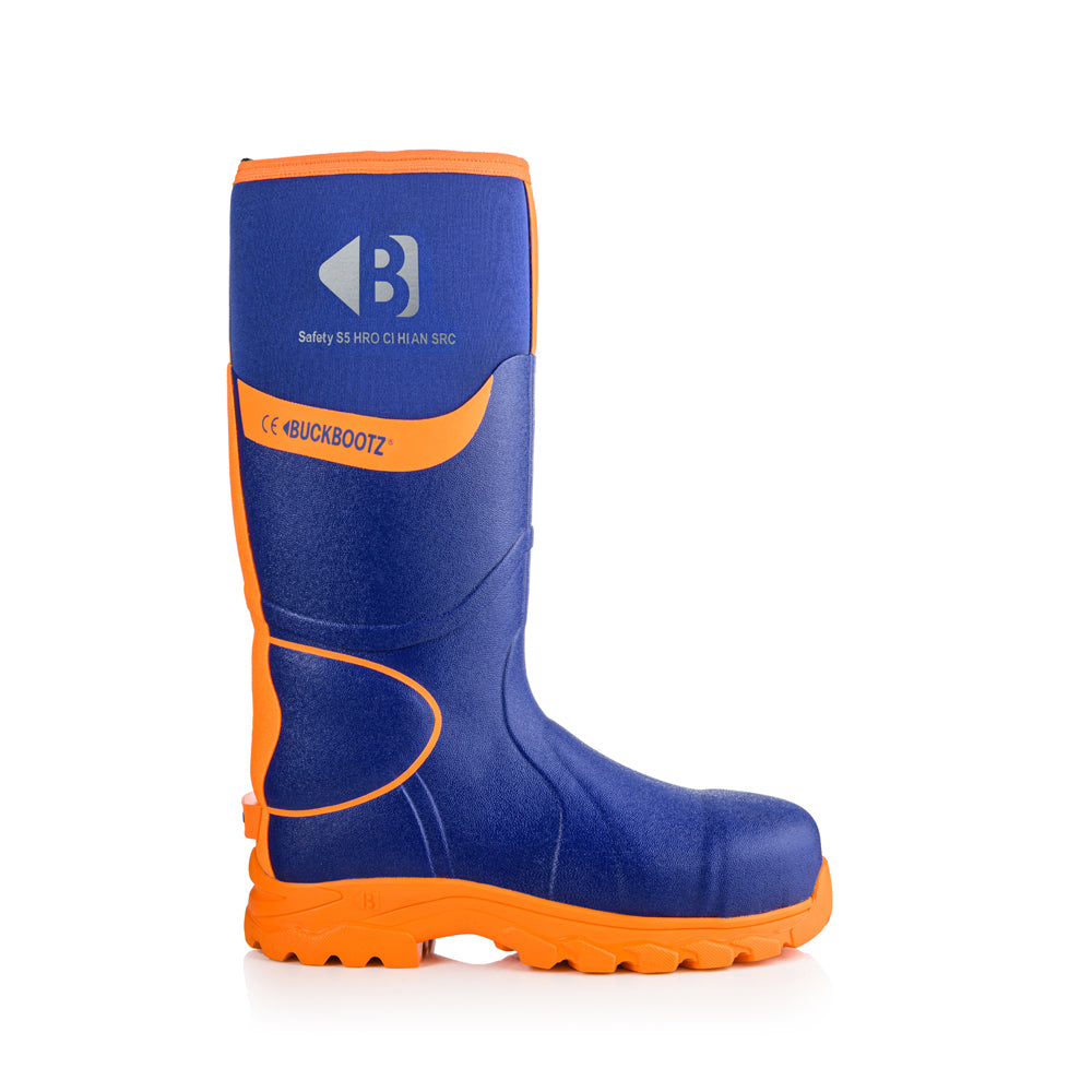 Buckbootz BBZ8000 High Visibility Neoprene/Rubber Safety Wellington Boots