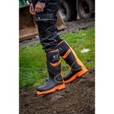 Buckbootz BBZ8000 High Visibility Neoprene/Rubber Safety Wellington Boots