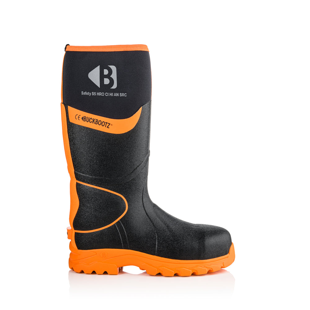 Buckbootz BBZ8000 High Visibility Neoprene/Rubber Safety Wellington Boots