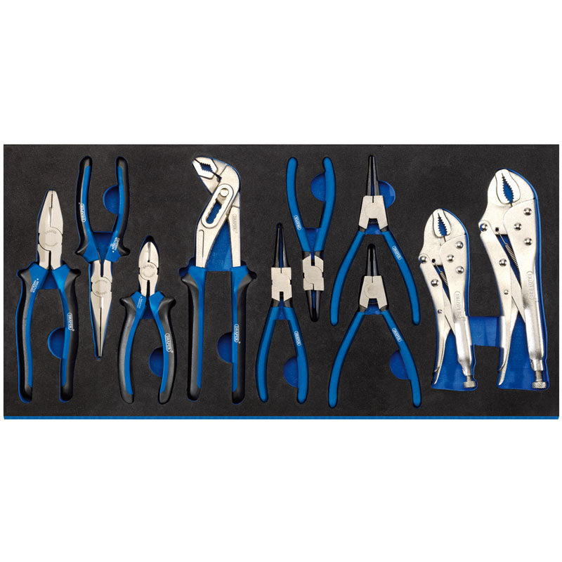 Draper Plier Set in Full Drawer EVA Insert Tray (10 Piece)