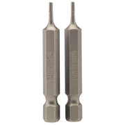 Draper 1.5mm 1/4" Hex. Hexagonal Insert Bit 50mm Long x 2