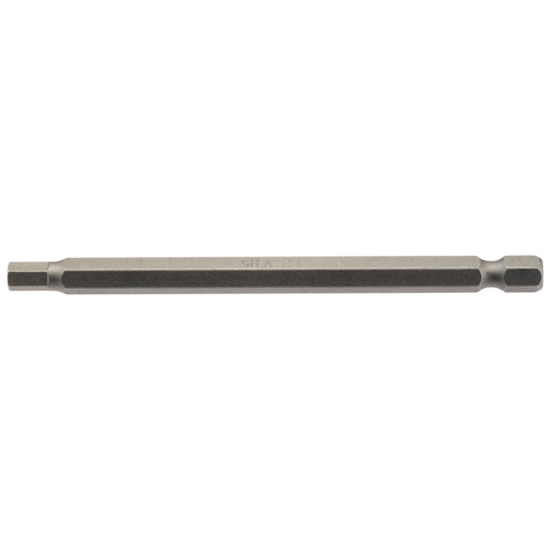 Draper 5mm 1/4" Hex. Hexagonal Insert Bit 100mm Long x 1