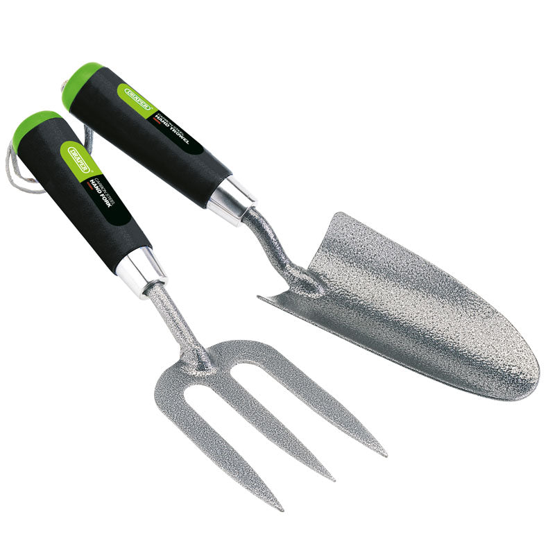 Draper Carbon Steel Heavy Duty Hand Fork and Trowel Set (2 Piece)